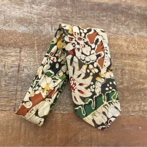 Vintage Batik House Singapore mid century men’s neck tie bohemian hipster